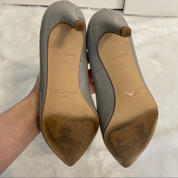 Lk l.k. Bennett odyssia grey patent leather pumps - Picture 3 of 7
